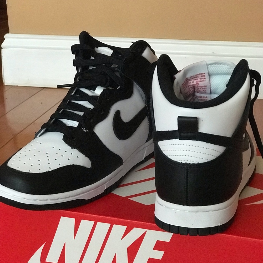 Nike panda high top sneakers